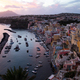Beautiful fishing village in sunset, Marina Corricella on Procida Island, Bay of Naples, Italy. - PhotoDune Item for Sale
