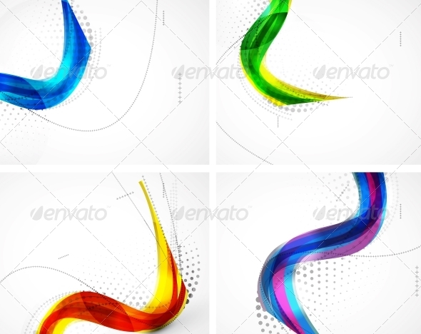 Wave Pattern Set - Backgrounds Decorative