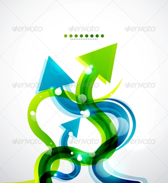 Vector Wavy Arrows Background - Backgrounds Decorative