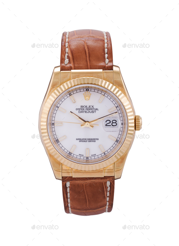 Luxury watch isolated on white background - Stock Photo - Images