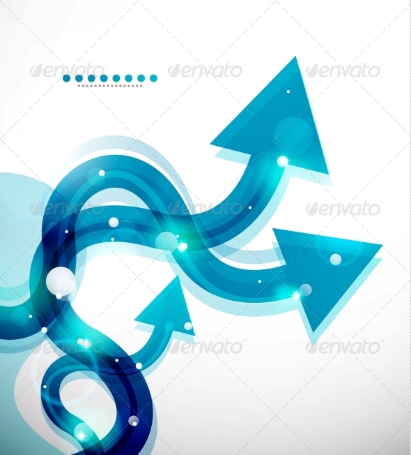 Vector Wavy Arrows Abstract Background - Backgrounds Decorative