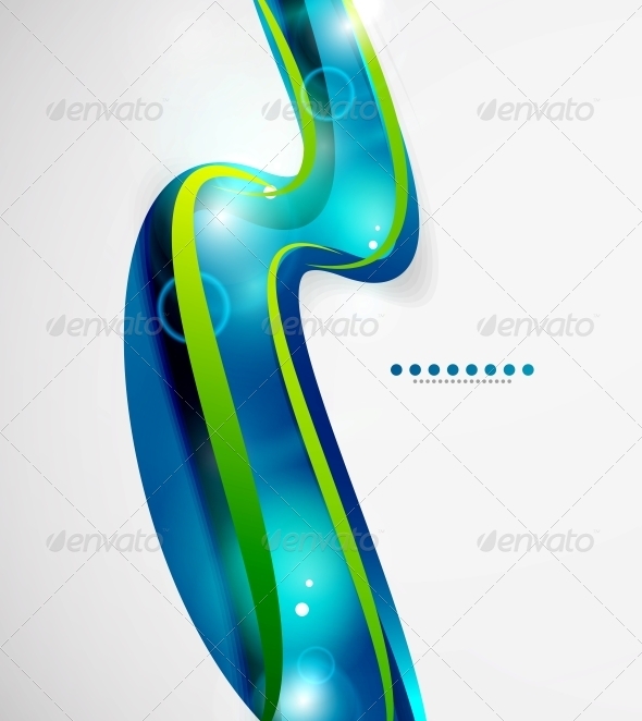 Detailed Blue Wavy Vector Abstract Background - Backgrounds Decorative