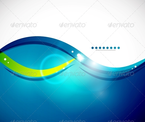 Detailed Blue Wavy Vector Abstract Background - Backgrounds Decorative