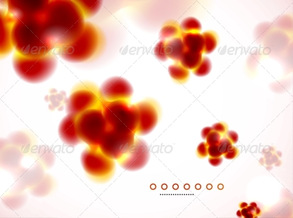 Abstract Flying Molecule Background - Backgrounds Decorative