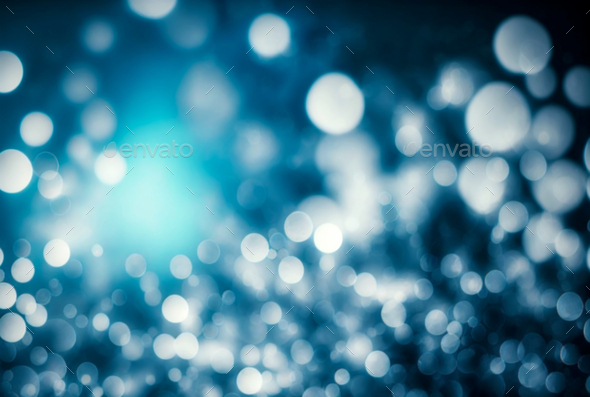 Abstract blue background with shiny lights - Stock Photo - Images