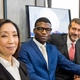 Smiling multiracial businesspeople in office - PhotoDune Item for Sale