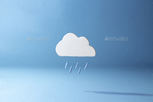 Rainy Day Weather Icon Made of Clay - Stock Photo - Images