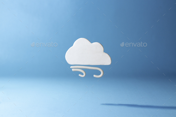 Windy Day Weather Icon Made of Clay - Stock Photo - Images