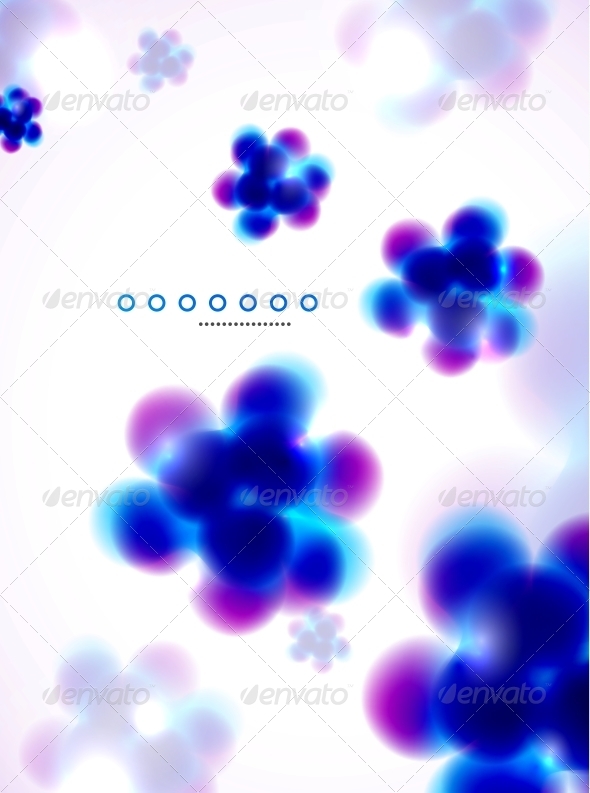 Abstract Flying Molecule Background - Backgrounds Decorative