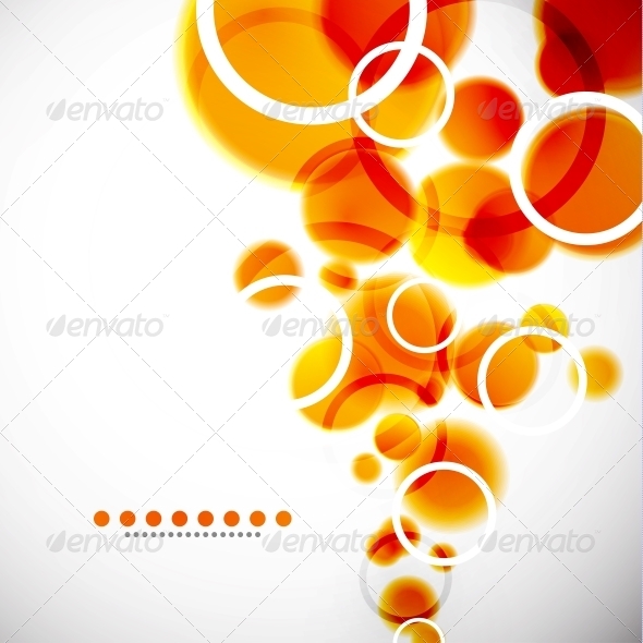 Abstract Shapes Background - Orange Bubbles - Backgrounds Decorative