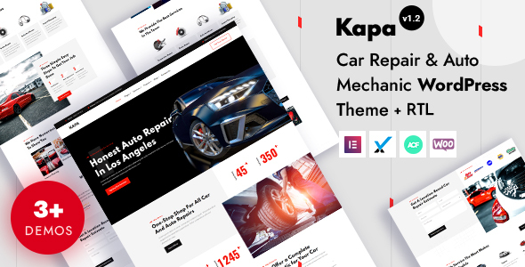 Kapa – Car Repair & Auto Services WordPress Theme