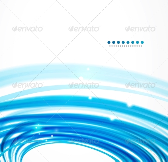 Blue Wavy Lines - Backgrounds Decorative