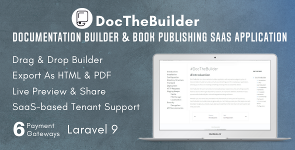 DocTheBuilder  Documentation Builder & Book Publishing SaaS Application