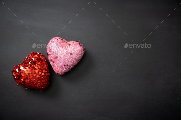 Valentine's hearts background - Stock Photo - Images