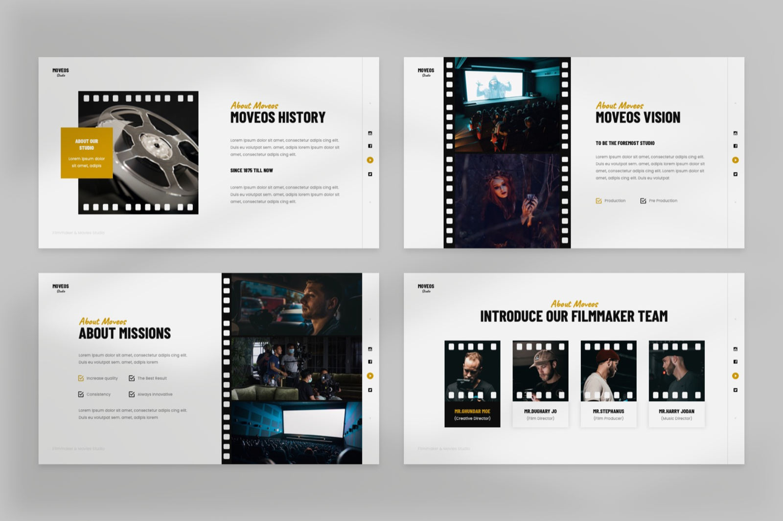 Moveos - Filmmaker & Movies Studio Power Point by SquidPixey | GraphicRiver