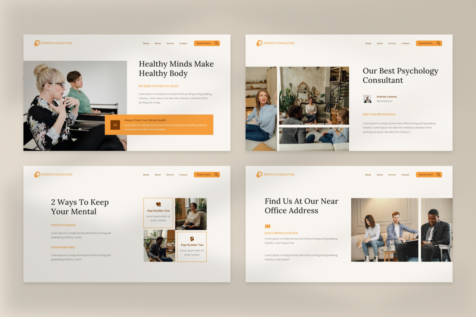 Zenpsych Psychology Consulting Google Slide Template, Presentation