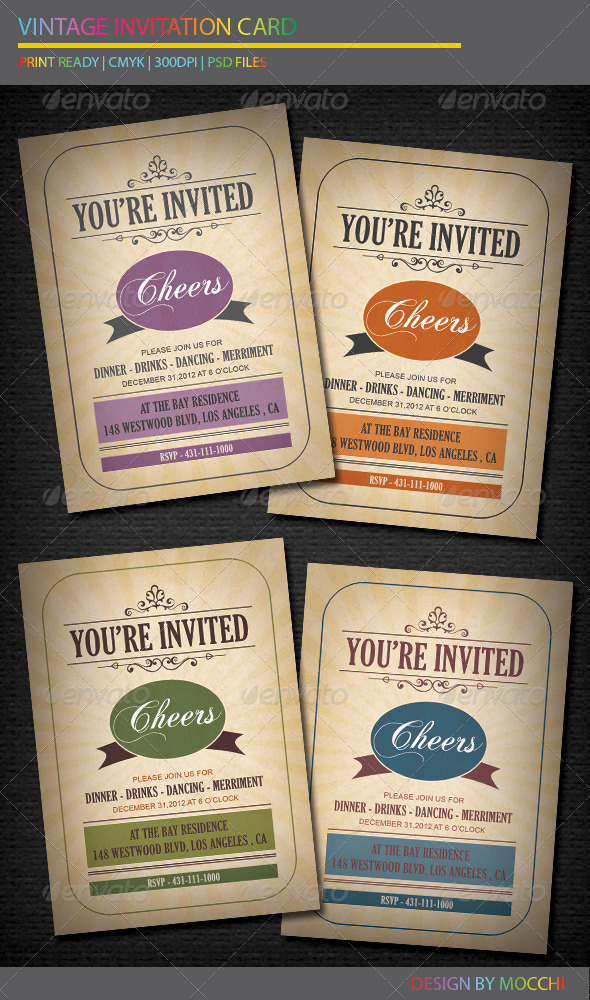 Vintage Invitation Card - Invitations Cards & Invites