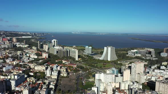 Porto Alegre Rio Grande do Sul Brazil. Downtown of coast city. alt