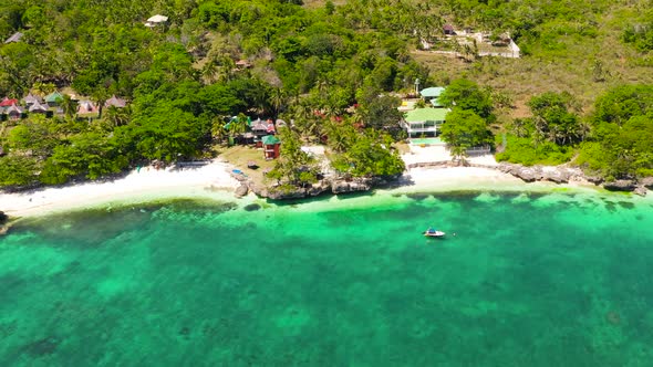 Coast with a Beach and Blue Sea. Anda Bohol, Philippines. alt