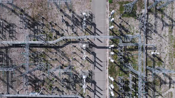 Aerial view of energy power station.