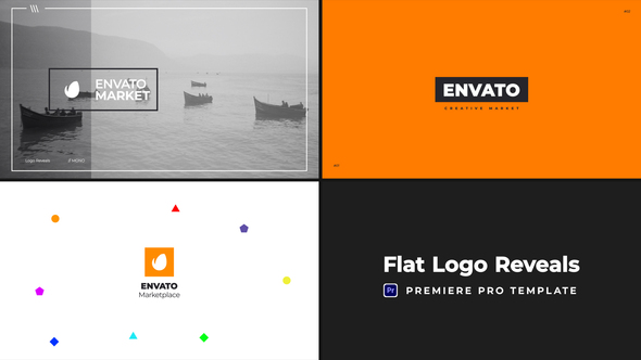 Flat Logo Reveals | Premiere Pro