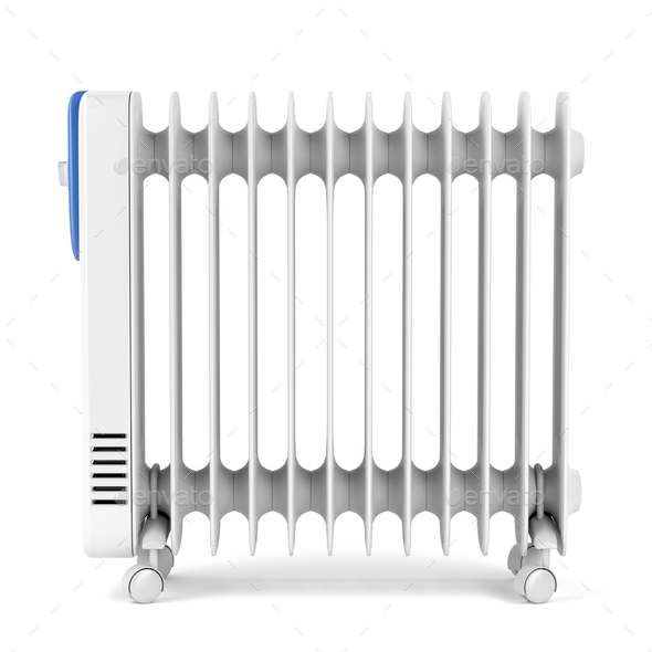 Oil-filled radiator heater - Stock Photo - Images