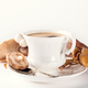 Mushroom coffee in white porcelain vintage cup - PhotoDune Item for Sale