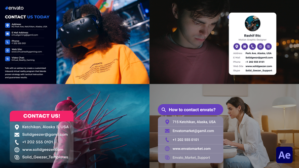 Contact Us Overlays Elements template preview