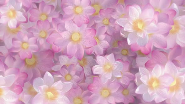 Beautiful Lotus Flowers Oil Painting Motion Background alt