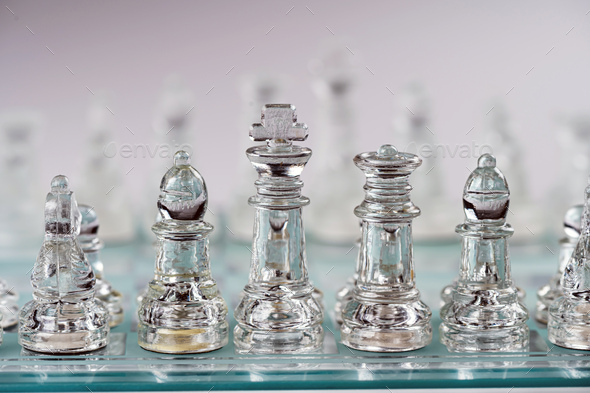 Chess, chessboard, clear, game, glass, king, reflection, transparent, HD  wallpaper