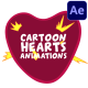 Cartoon Hearts Animation Stickers for After Effects - VideoHive Item for Sale