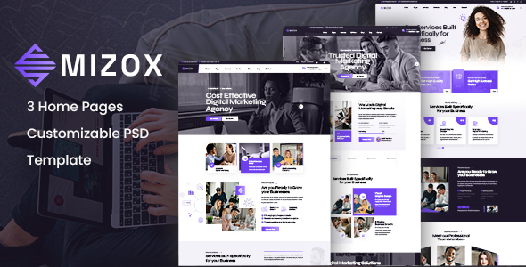 Mizox - Web Design Agency PSD Template