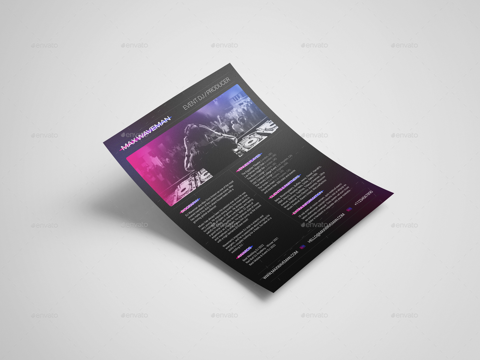 Event DJ Press Kit Template, Print Templates GraphicRiver