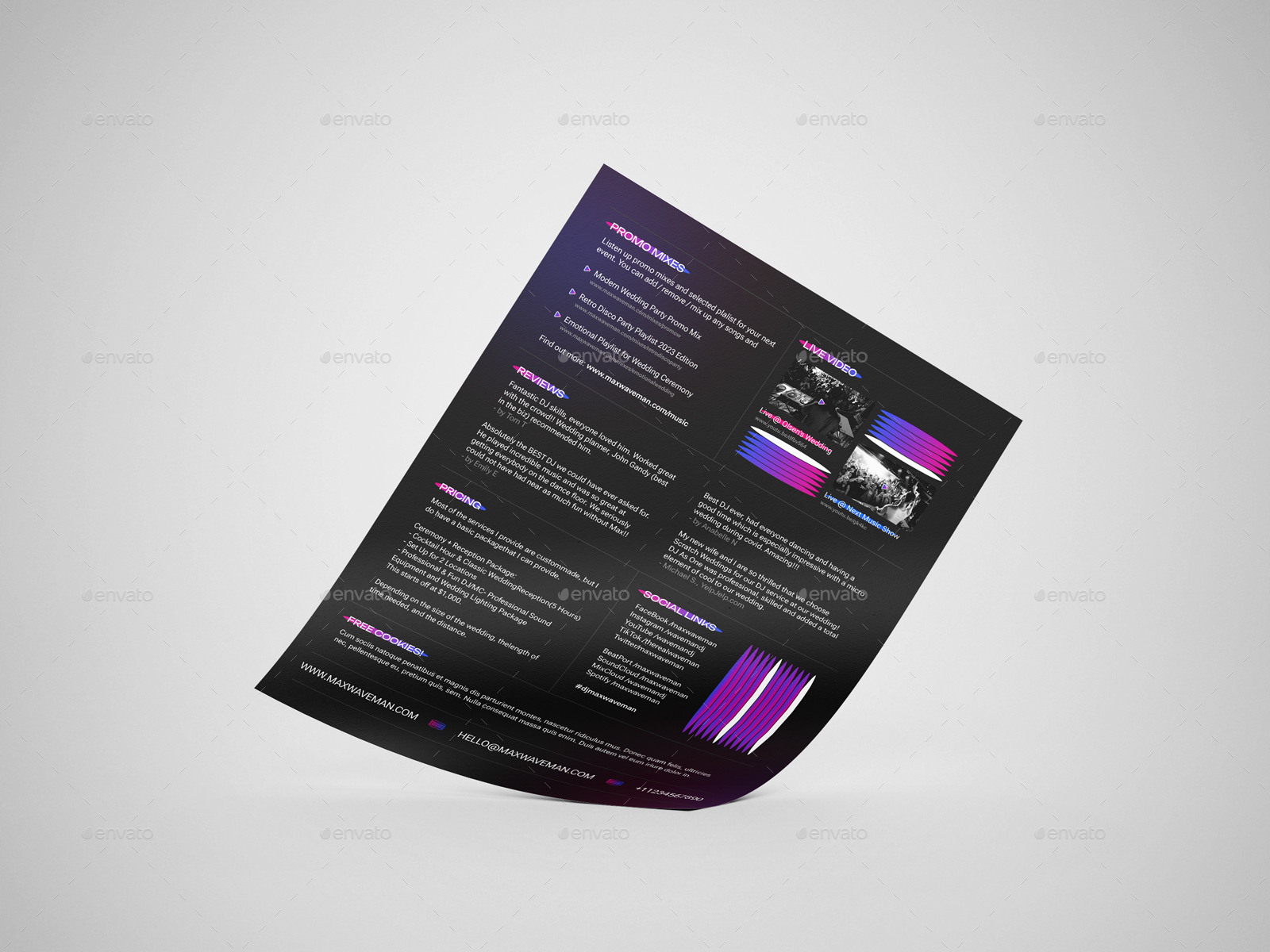 Event DJ Press Kit Template, Print Templates GraphicRiver