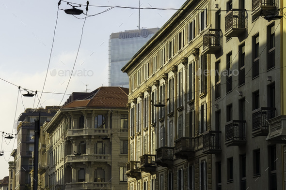 Via Abbondio Sangiorgio in Milan, Italy - Stock Photo - Images