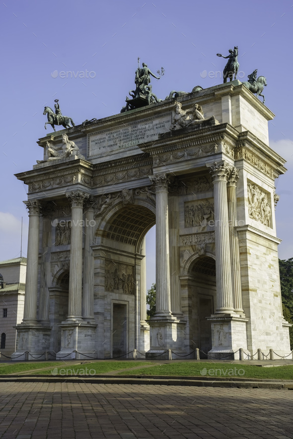 Arco della Pace in Milan, Italy - Stock Photo - Images