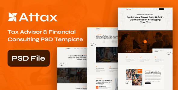 Attax - Tax Advisor & Financial Consulting PSD Template