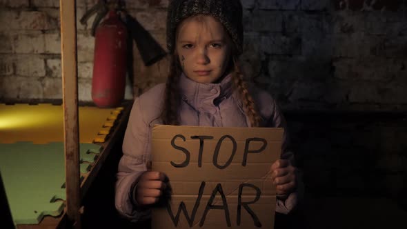 War in Ukraine. Bomb shelter. Gunning of civilians. Ukrainian in a bomb shelter Bombardment. alt