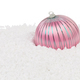 Pink Christmas ball with silver stripes. - PhotoDune Item for Sale