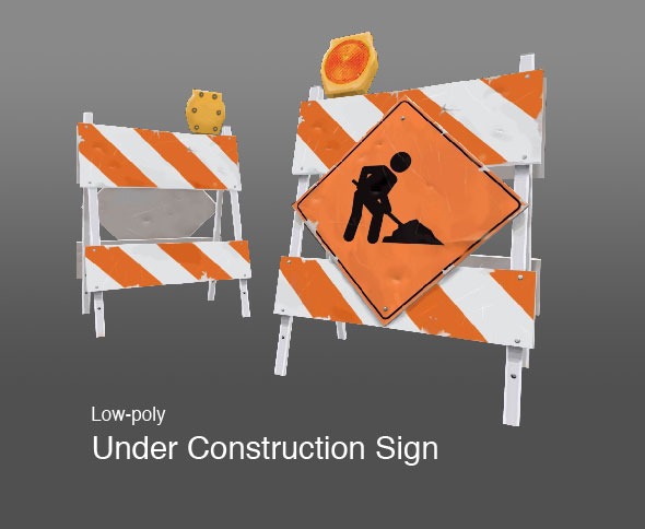 Under Construction Barricade - 3Docean 3569831