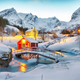 Fabulous evenihg scenery of Norwegian Nusfjord village. - PhotoDune Item for Sale