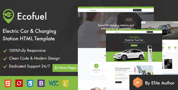 Ecofuel - Electric Car & Charging Station HTML Template