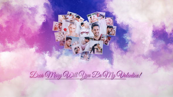 Valentines Greetings Card broadcast-packages template preview