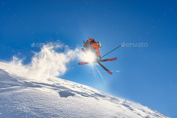 Off-piste ski jumping