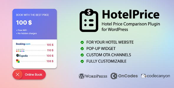 HotelPrice - WordPress Price Comparison Plugin for Hotel Websites
