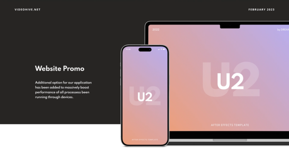 U2 - Website Promo Product Promo template preview