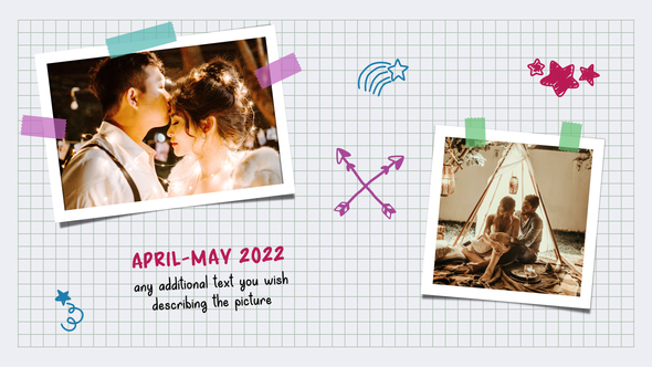 Love Story - Romantic Sketchbook Slideshow Video Displays template preview