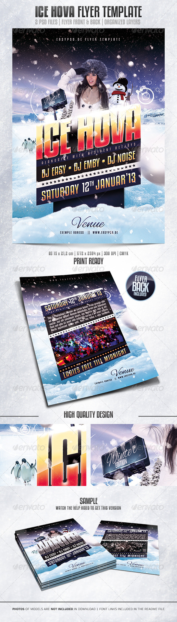 Ice Hova Flyer Template - Clubs & Parties Events