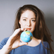 woman holding world globe in her hand - PhotoDune Item for Sale