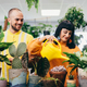 Woman and man work in florist shop. - PhotoDune Item for Sale